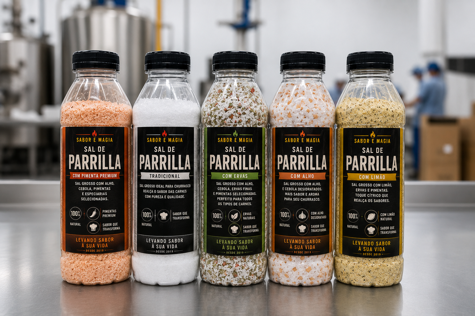 Linha completa Sal de Parrilla Sabor e Magia